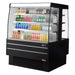 Turbo Air TIOM-48SB-N 50 3/8" Black Vertical Island Open Air Cooler with (4) Levels, 220v/1ph - Donut-Supplies.Com