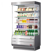 Turbo Air TOM-40S-N 39" Vertical Open Air Cooler w/ (5) Levels – Stainless Steel Exterior, 115v/1ph - Donut-Equipment.com