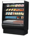 Turbo Air TOM-60DXB-SP-N 60" Black Extra Deep Vertical Open Air Cooler w/ Solid Side Panels, (5) Levels, 115v - Donut-Supplies.Com