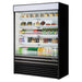 Turbo Air TOM-60EB-N 60" Black Vertical Open Air Cooler w/ (5) Levels, 115v - Donut-Supplies.Com