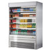 Turbo Air TOM-60ES-N 60" Stainless Steel Vertical Open Air Cooler w/ (5) Levels, 115v/1ph - Donut-Supplies.Com