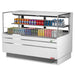 Turbo Air TOM-60L-UFD-W-2S-N 58 3/4" White Low Profile Horizontal Open Air Cooler w/ (2) Levels – Ultra Front Deluxe Merchandiser, 115v - Donut-Supplies.Com