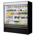 Turbo Air TOM-72EB-N 72" Black Vertical Open Air Cooler w/ (5) Levels, 220v/1ph - Donut-Supplies.Com