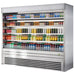 Turbo Air TOM-96ES-N 92 7/8" Stainless Steel Vertical Open Air Cooler with (5) Levels, 220v/1ph - Donut-Supplies.Com