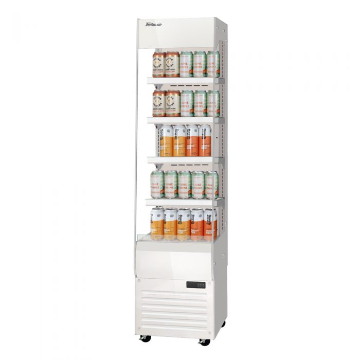 Turbo Air TOM20-75N-W 19 5/8" White Vertical Open Air Cooler – 5 Levels, 115v - Donut-Equipment.com