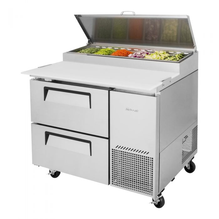 Turbo Air TPR-44SD-D2-N 44" 2 Drawer Pizza Prep Table - Donut-Equipment.com