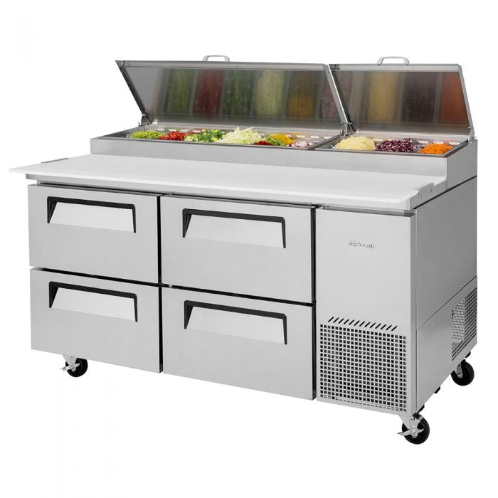 Turbo Air TPR-67SD-D4-N 67" 4 Drawer Pizza Prep Table - Donut-Equipment.com