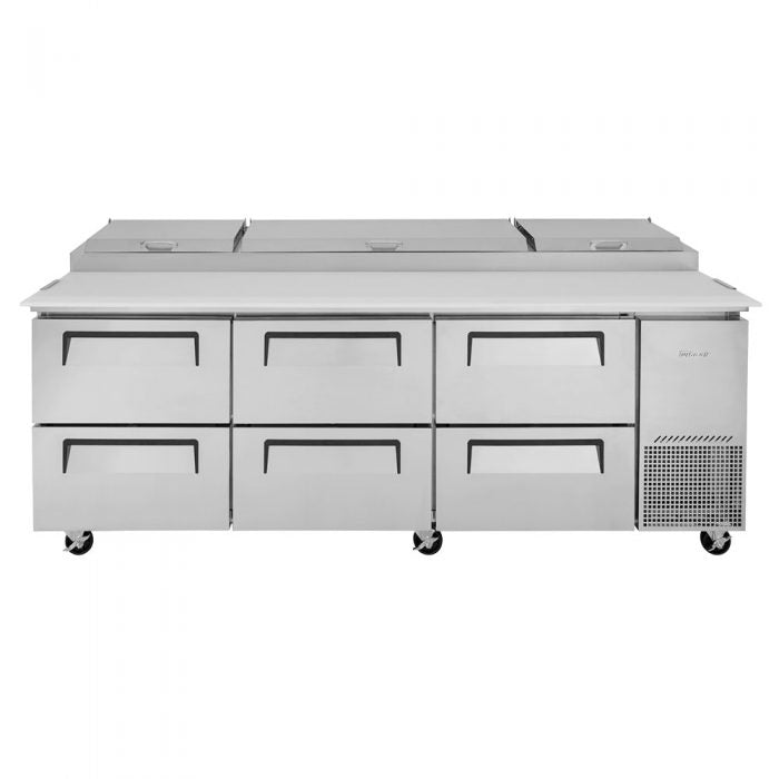 Turbo Air TPR-93SD-D6-N 93" 6 Drawer Pizza Prep Table - Donut-Equipment.com