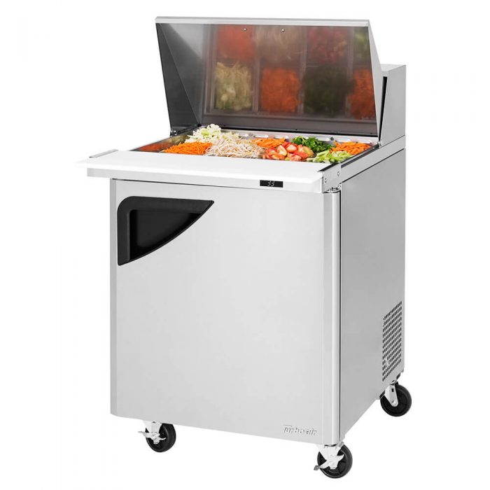 Turbo Air TST-28SD-12-N 28" 1 Door Mega Top Refrigerated Sandwich Prep Table - Donut-Equipment.com