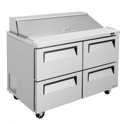 Turbo Air TST-48SD-D4-FB-N 48 1/4" Super Deluxe Mega Top Sandwich/Salad Prep Table - Donut-Equipment.com