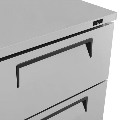 Turbo Air TUF-28SD-D2-N 27 1/2" W Undercounter Freezer w/ 1 Section & 2 Drawers - Donut-Supplies.Com