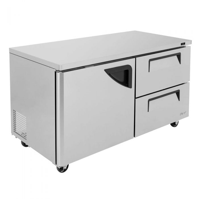 Turbo Air TUR-60SD-D2-N 60 1/4" W Undercounter Refrigerator w/ 2 Section, 1 Door & 2 Drawers - Donut-Supplies.Com
