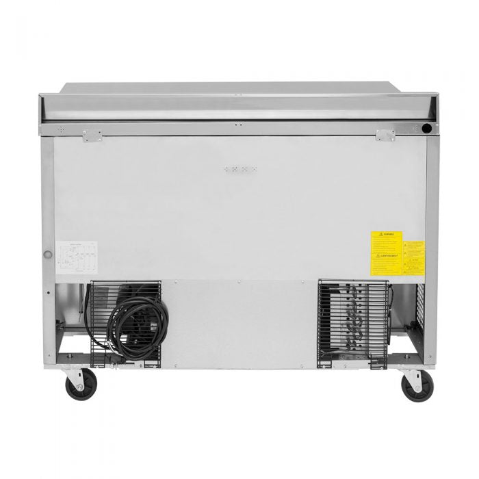 Turbo Air TWR-48SD-D2-N 48 1/4" Super Deluxe Worktop Refrigerator w/ (2) Sections, 2 Drawers & 1 Solid Door - Donut-Supplies.Com