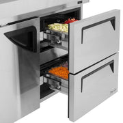 Turbo Air TWF-48SD-D2-N 48 1/4" Super Deluxe Worktop Freezer w/ (2) Sections, 2 Drawers & 1 Solid Door - Donut-Equipment.com