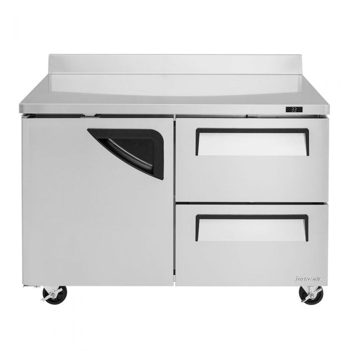Turbo Air TWR-48SD-D2-N 48 1/4" Super Deluxe Worktop Refrigerator w/ (2) Sections, 2 Drawers & 1 Solid Door - Donut-Equipment.com