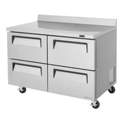 Turbo Air TWR-48SD-D4-N 48 1/4" Super Deluxe Worktop Refrigerator w/ (2) Sections, 4 Drawers - Donut-Equipment.com