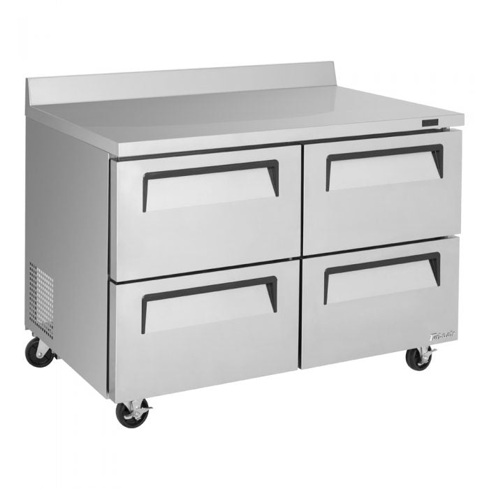 Turbo Air TWR-48SD-D4-N 48 1/4" Super Deluxe Worktop Refrigerator w/ (2) Sections, 4 Drawers - Donut-Supplies.Com