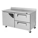 Turbo Air TWR-60SD-D2R-N 60 1/4" Super Deluxe Worktop Refrigerator w/ (2) Sections, 2 Drawers & 1 Solid Door - Donut-Supplies.Com