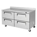 Turbo Air TWR-60SD-D4-N 60 1/4" Super Deluxe Worktop Refrigerator w/ (2) Sections, 4 Drawers - Donut-Supplies.Com