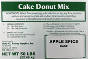 Sweet Apple Cider Donut Mix Free Sample- 5 pounds free you only pay shipping & handling - Donut-Supplies.Com