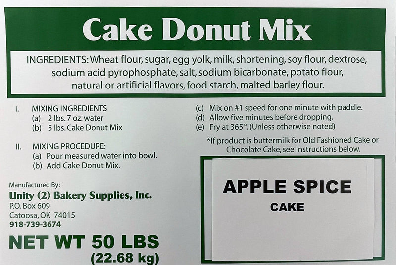Sweet Apple Cider Donut Mix Free Sample- 5 pounds free you only pay shipping & handling - Donut-Supplies.Com