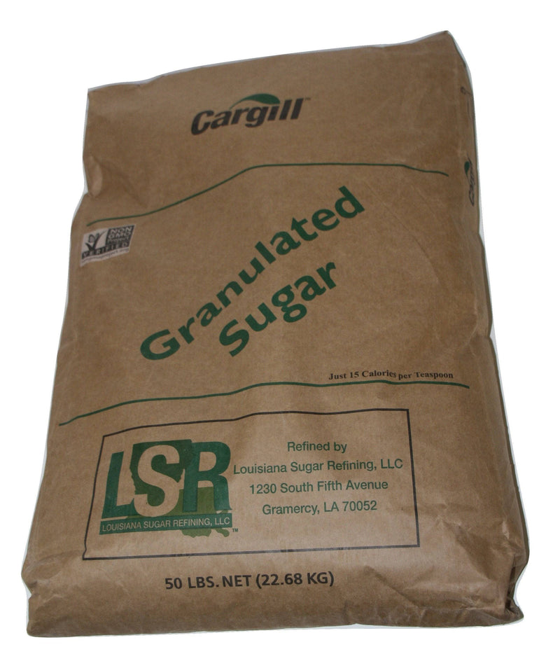 Granulated Pure Cane Sugar (Bulk 50 to a pallet of 50 Pound bags (brand could vary) - Donut-Supplies.Com
