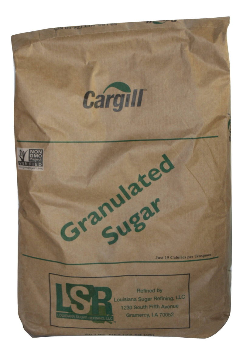 Granulated Pure Cane Sugar (Bulk 50 to a pallet of 50 Pound bags (brand could vary) - Donut-Supplies.Com