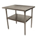 BK Resources 30" x 24" 18 Gauge Stainless Steel Work Table with Galvanized Undershelf – Prep Table - Donut-Equipment.com