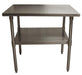 BK Resources 30" x 24" 18 Gauge Stainless Steel Work Table with Galvanized Undershelf – Prep Table - Donut-Equipment.com