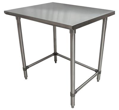 BK Resources 36" x 24" 18 Gauge Stainless Steel Work Table with Open Base – Prep Table - Donut-Equipment.com