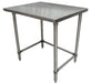 BK Resources 36" x 24" 18 Gauge Stainless Steel Work Table with Open Base – Prep Table - Donut-Equipment.com