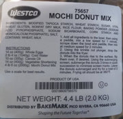 Westco Professional Mochi Donut Mix - 1 60 ounce bag (4.4 lbs) (estimated yield 12 dozen) - Donut-Supplies.Com