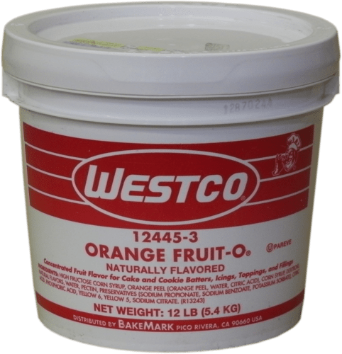 Westco Orange Fruit-O Concentrate Icing Fruit 12#