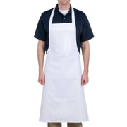 Bib Apron- White- Long Apron - Donut-Supplies.Com