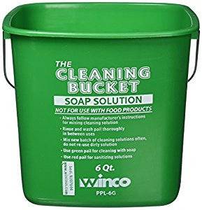 Cleaning Bucket, 6-Quart, Green Soap Solution - Donut-Supplies.Com