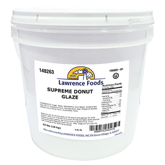Lawrence Foods easy-to-use Supreme Donut Glaze 22# pail