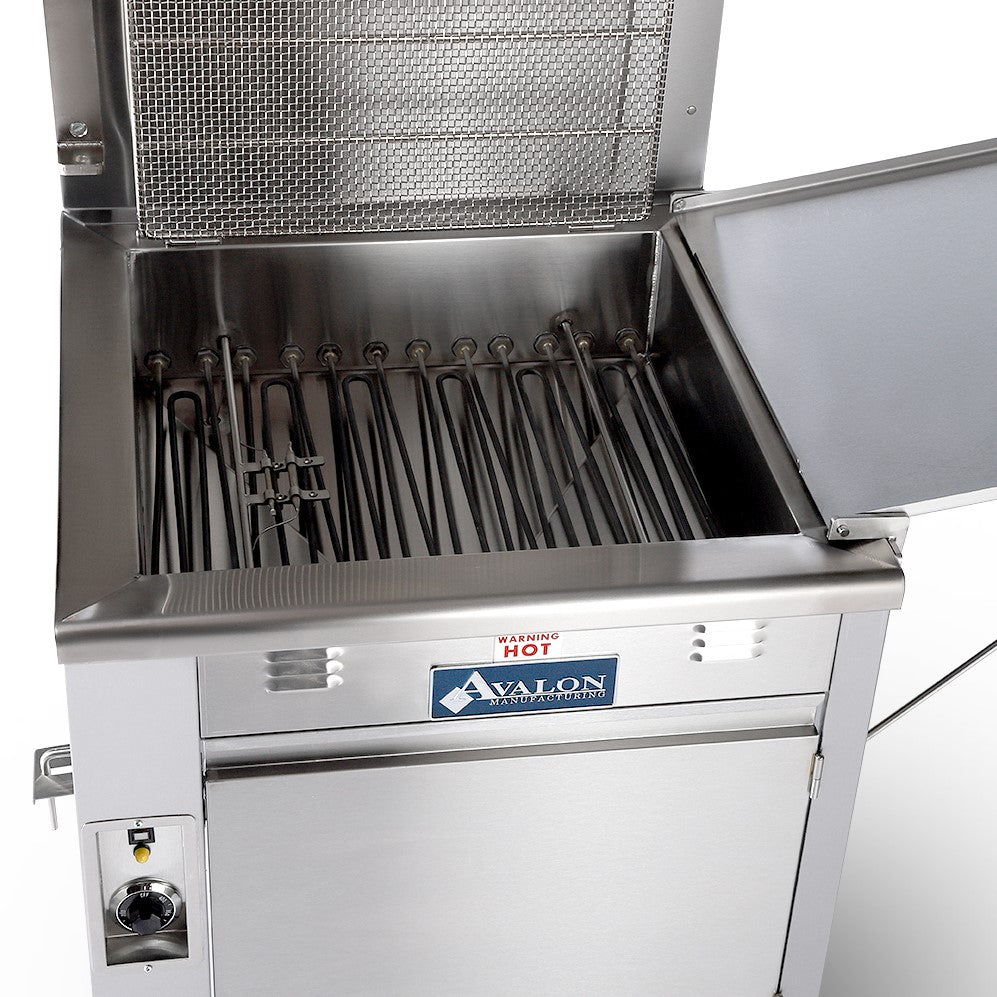 Avalon ADF24-E-3 Donut Fryer 24" X 24" Electric (3 phase) Right Side Drain Board with Submerge Screen