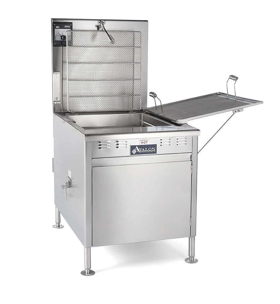 Avalon 24" x 24" Donut Fryer, Natural Gas, Standing Pilot, No Power, Right Side Drain Board with Submerger Screen