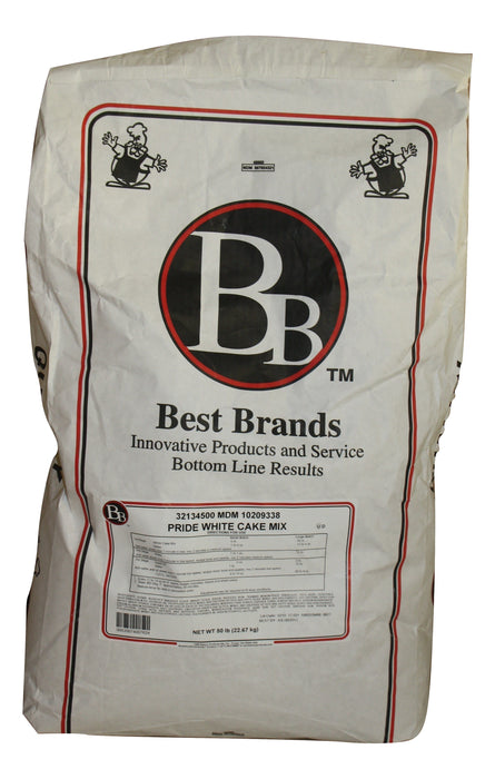 Best Brands Pride, White Sheet Cake Mix- 50 pound bag